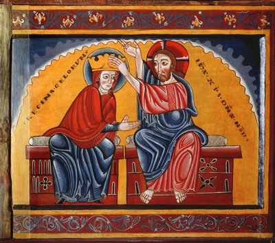 Coronation of the Virgin by Master of Lluca